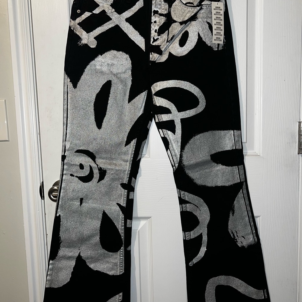 BDG 90s Printed Mid-Rise Bootcut Jean